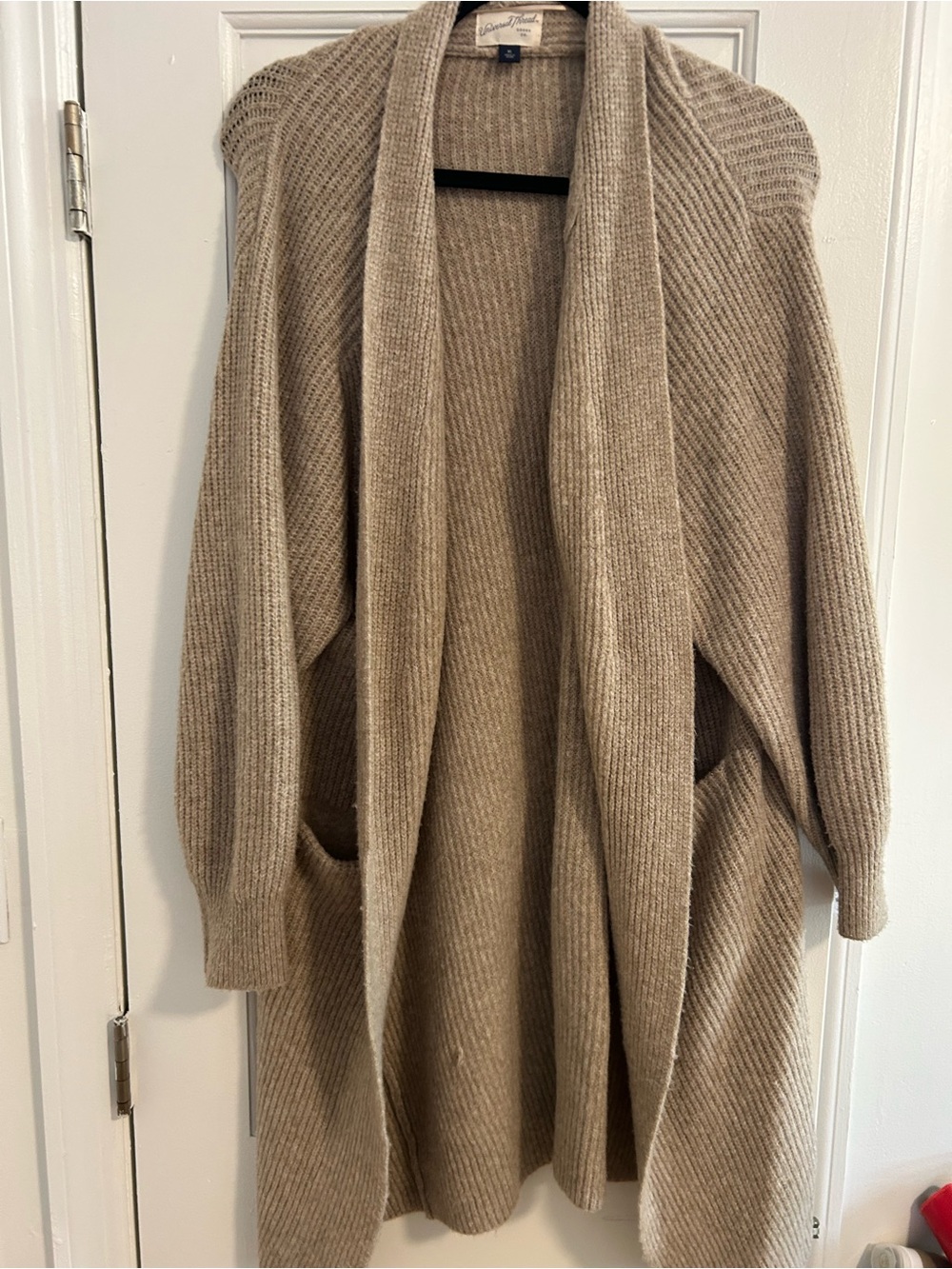 NEVER WORN Universal Thread Open-Front Ribbed Cardigan - Taupe